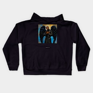 Black Male Angel Kids Hoodie